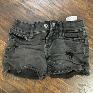 Abercrombie and fitch Girls black denim shorts size 5/6
